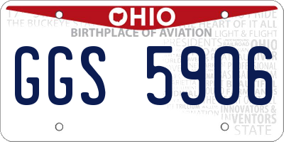 OH license plate GGS5906
