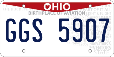 OH license plate GGS5907