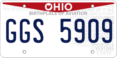 OH license plate GGS5909