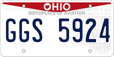 OH license plate GGS5924