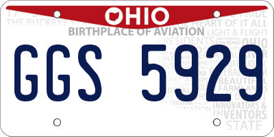 OH license plate GGS5929