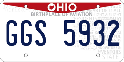 OH license plate GGS5932