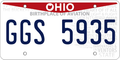 OH license plate GGS5935