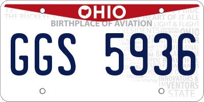 OH license plate GGS5936