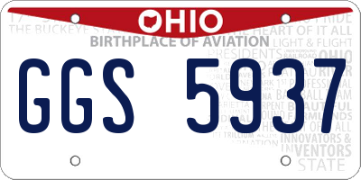 OH license plate GGS5937