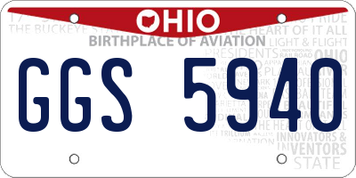 OH license plate GGS5940