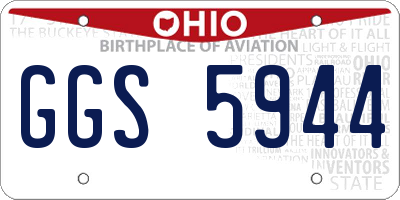 OH license plate GGS5944