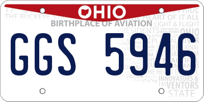 OH license plate GGS5946