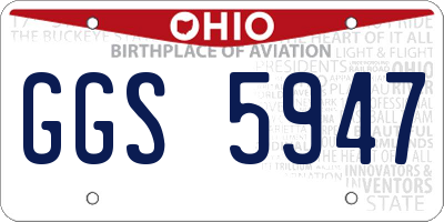 OH license plate GGS5947
