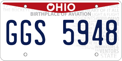 OH license plate GGS5948