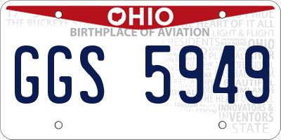 OH license plate GGS5949