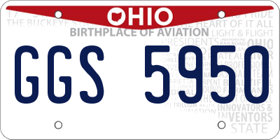 OH license plate GGS5950