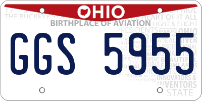 OH license plate GGS5955