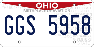 OH license plate GGS5958