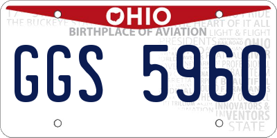 OH license plate GGS5960