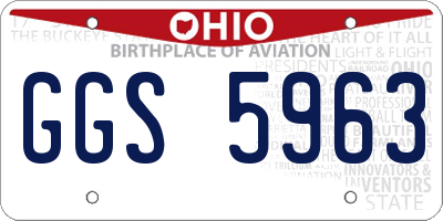 OH license plate GGS5963