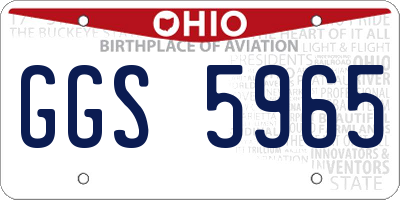 OH license plate GGS5965
