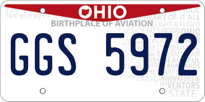 OH license plate GGS5972