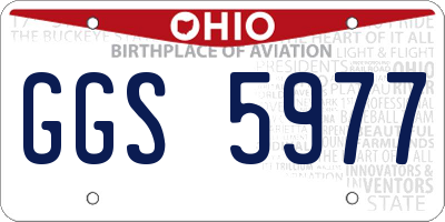 OH license plate GGS5977