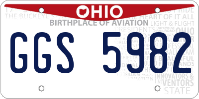 OH license plate GGS5982