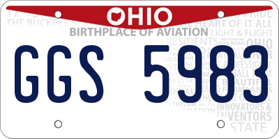 OH license plate GGS5983