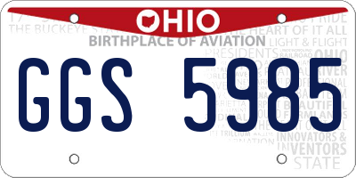 OH license plate GGS5985
