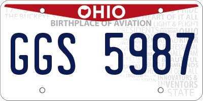 OH license plate GGS5987