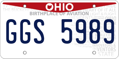 OH license plate GGS5989