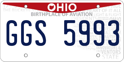 OH license plate GGS5993