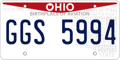 OH license plate GGS5994