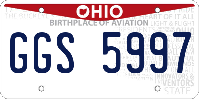 OH license plate GGS5997