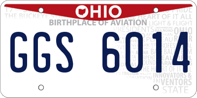 OH license plate GGS6014