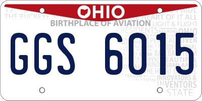 OH license plate GGS6015