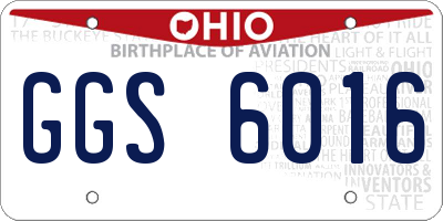 OH license plate GGS6016
