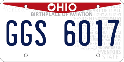OH license plate GGS6017