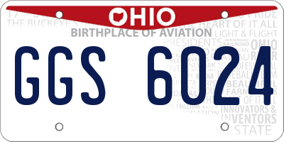 OH license plate GGS6024