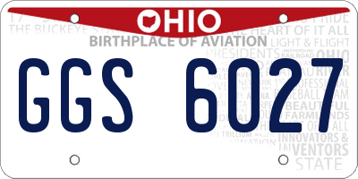 OH license plate GGS6027