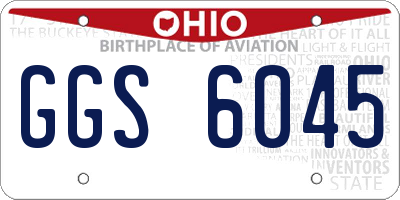 OH license plate GGS6045