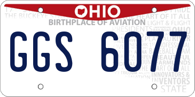 OH license plate GGS6077