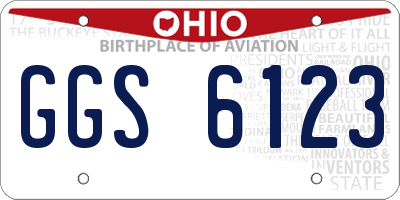 OH license plate GGS6123