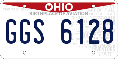 OH license plate GGS6128