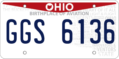 OH license plate GGS6136