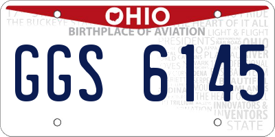 OH license plate GGS6145
