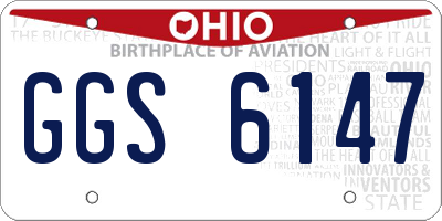 OH license plate GGS6147