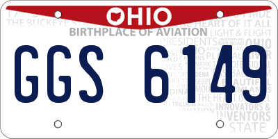 OH license plate GGS6149