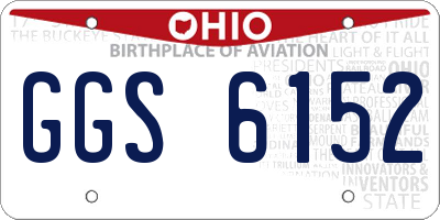 OH license plate GGS6152