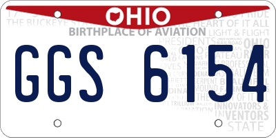 OH license plate GGS6154