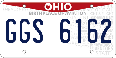 OH license plate GGS6162