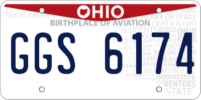 OH license plate GGS6174