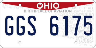 OH license plate GGS6175